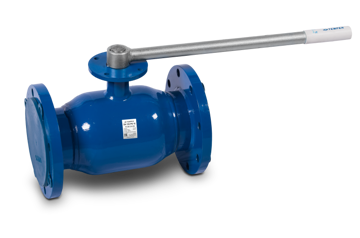 Кран шаровой TEMPER DN125, Pn16 фланец, сталь 20, рычаг, для газа