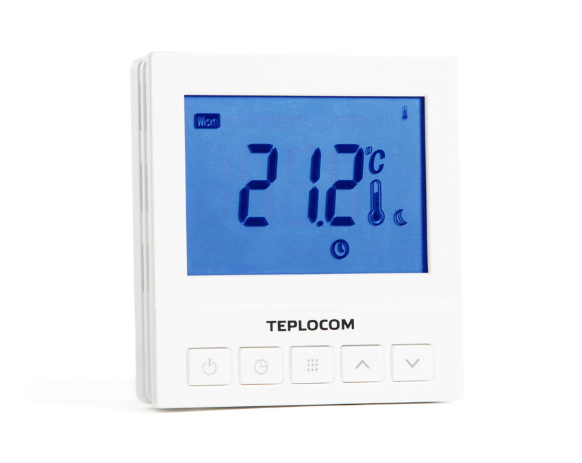 Встраиваемый программируемый комнатный термостат TEPLOCOM TS-Prog-220/3A (код 913)