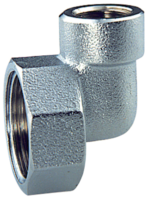 Переходник угловой, 3/4"х1/4", ВР-ВР, хромированный FAR