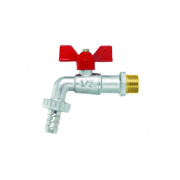 Кран шаровой GARDEN, 3/4"х1", крас.бабочка