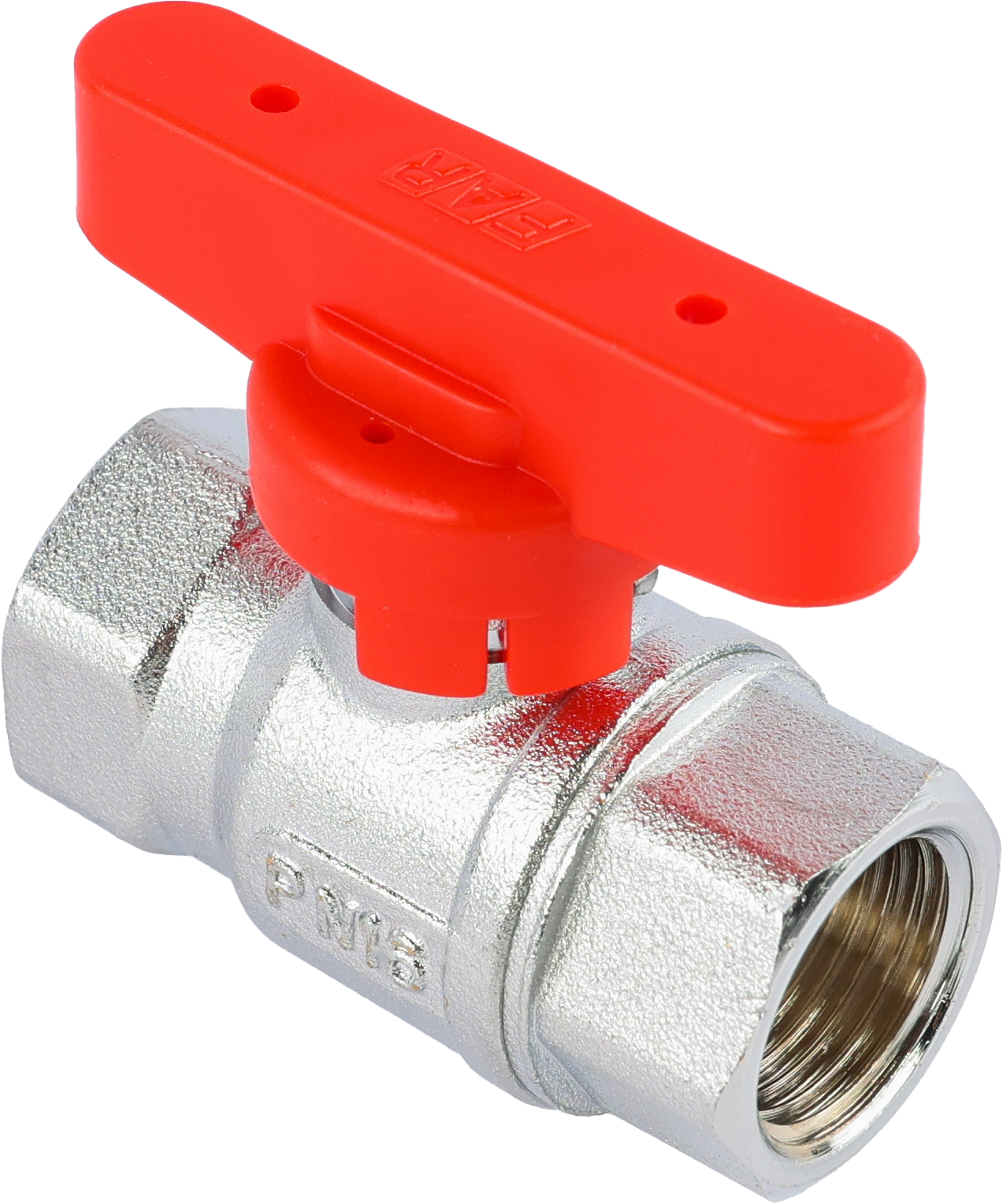 Кран шаровой FAR 3/4", ВР, красн. бабочка, хром