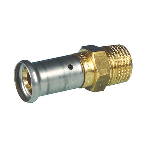 Муфта НР, латунь пресс, 20х1/2" Henco